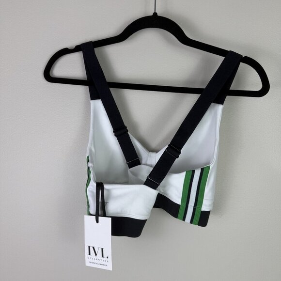 IVL Collective Bra Womens 10 Striped Stretch Activewear NWT New Workout Sports T - Picture 3 of 9